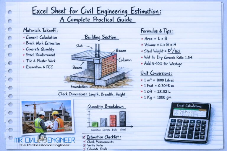 Excel Sheet for Civil Engineering Estimation: A Complete Practical Guide