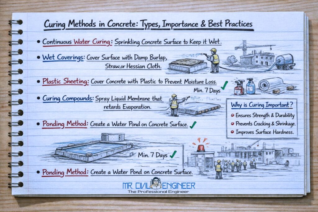 Curing Methods in Concrete: Types, Importance & Best Practices