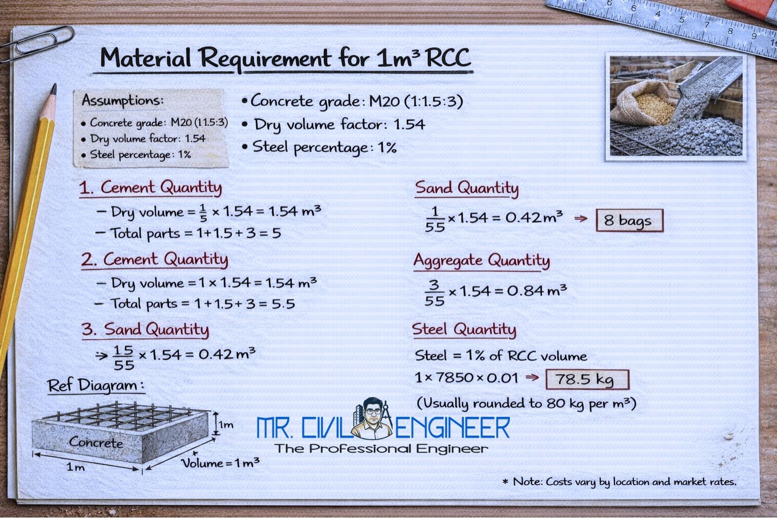 Rate Analysis of RCC Work | Complete Cost Breakdown