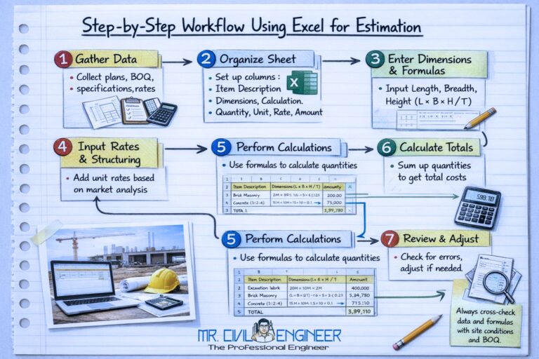 Excel Sheet for Civil Engineering Estimation | Complete Guide
