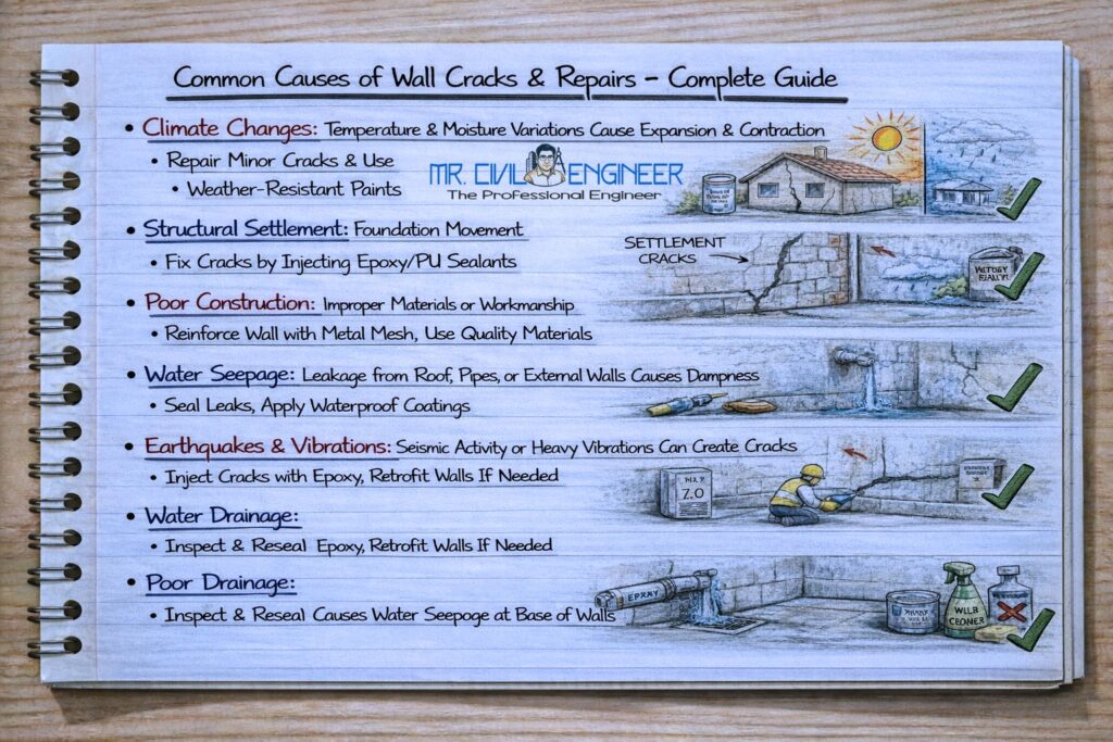 Common Causes of Wall Cracks & Repairs – Complete Guide