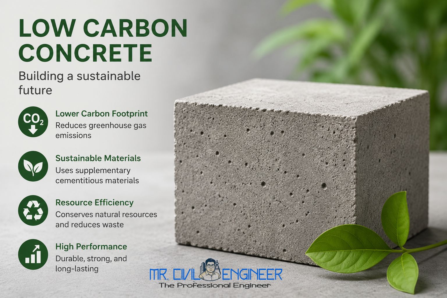 Low Carbon Concrete: Future of Sustainable Construction