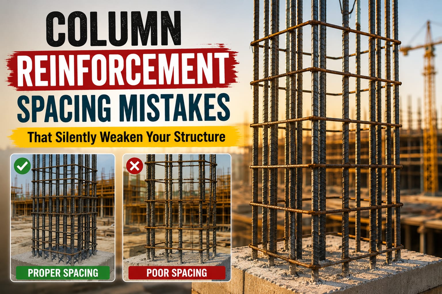 Column Reinforcement Spacing Mistakes That Silently Weaken Your Structure