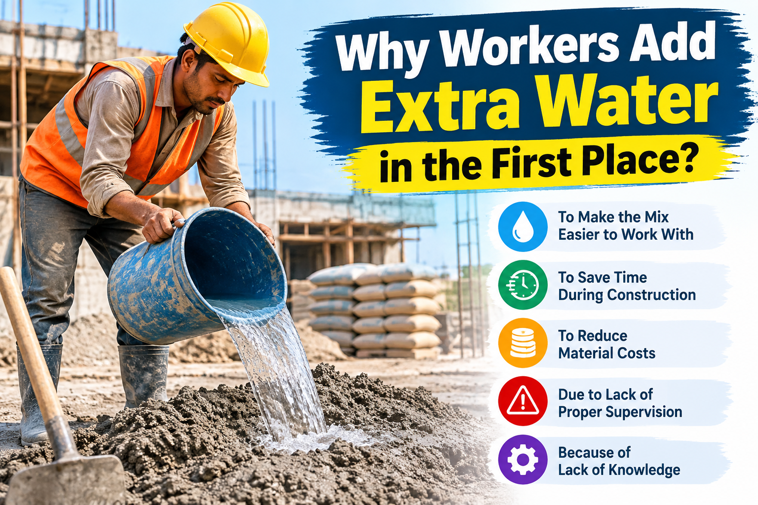 water in concrete strength loss